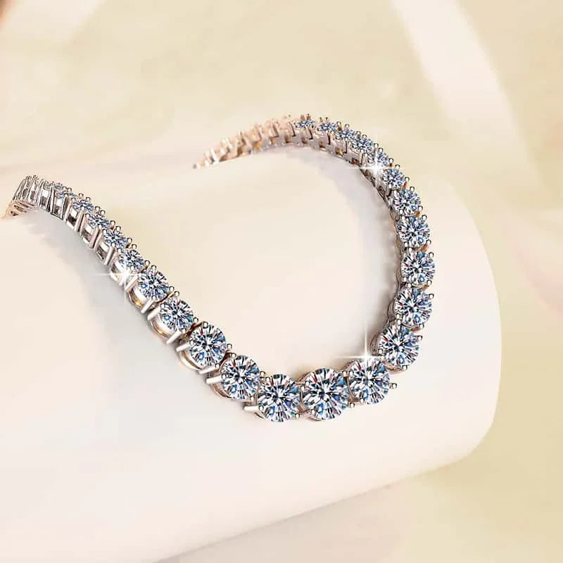 Diamond bracelet on a light background